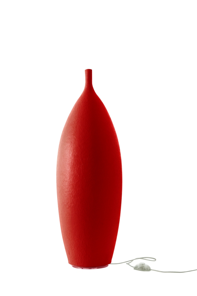 Lampada Da Pavimento Tank 2 In-Es Artdesign Collezione Luna Colore Rosso Dimensione 92 Cm Diam. 29 Cm